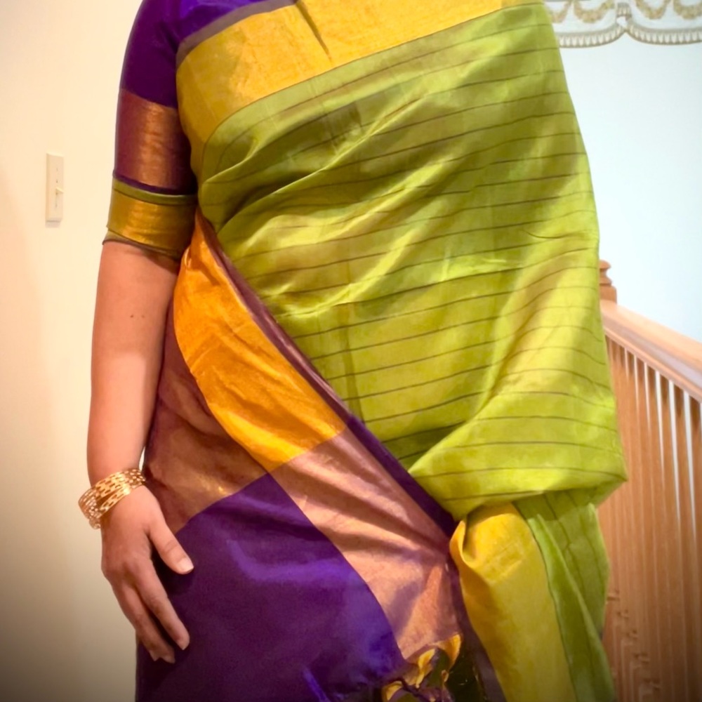 Saree- traditional - green India with blouse